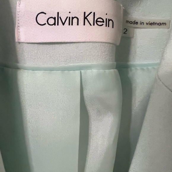 Light Blue Mint Blazer Jacket Calvin Klein - Picture 2 of 5